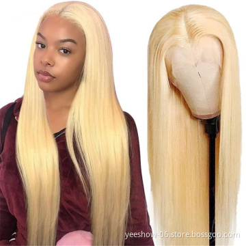 Wholesale 613 straight Brazilian Virgin 4x4 5x5 13x4 HD Lace Closure Frontal Wig Glueless Straight Raw Human Hair HD Lace Wigs